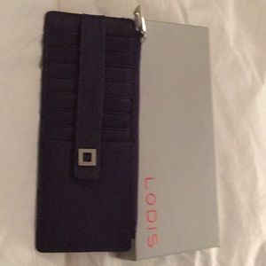 Purple Lodis wallet RFID protected